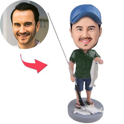 Customized Bobblehead Ace Hunting Wild Catch Custom Made With Embossed Text