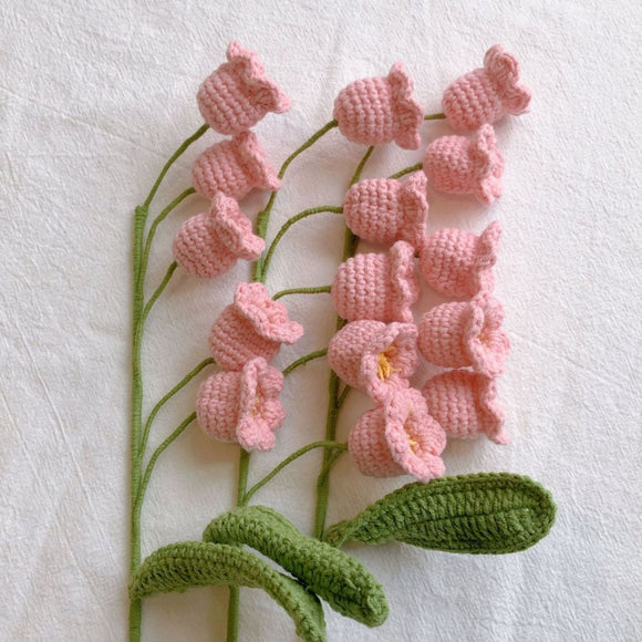 1pc Handmade Knitted Flower Bell Orchid Crochet Flower Gift for Her - bestcustombobbleheads