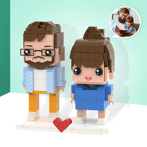 A Surprise for Dad Customizable Fully Body 2 People Custom Brick Figures