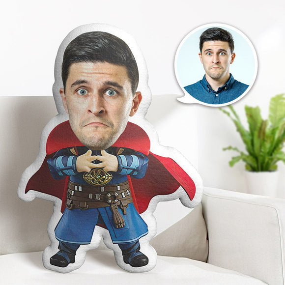 Custom Face Pillow Personalized Photo Pillow Doctor Strange MiniMe Pillow Gifts for Him