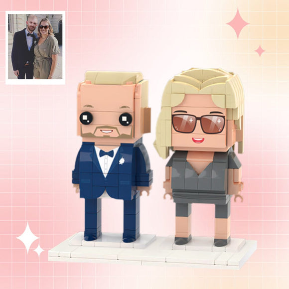 Customizable Fully Body 2 People Custom Brick Figures Cool Couple Brick Me Figures - bestcustombobbleheads