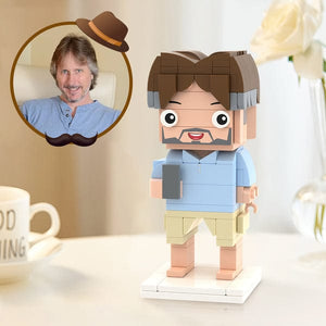 Custom Brick Figures Full Body Customizable 1 Person Best Father's Day Gifts - bestcustombobbleheads