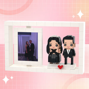 Full Body Customizable 2 People Photo Frame Custom Brick Figures Small Particle Block Brick Me Figures