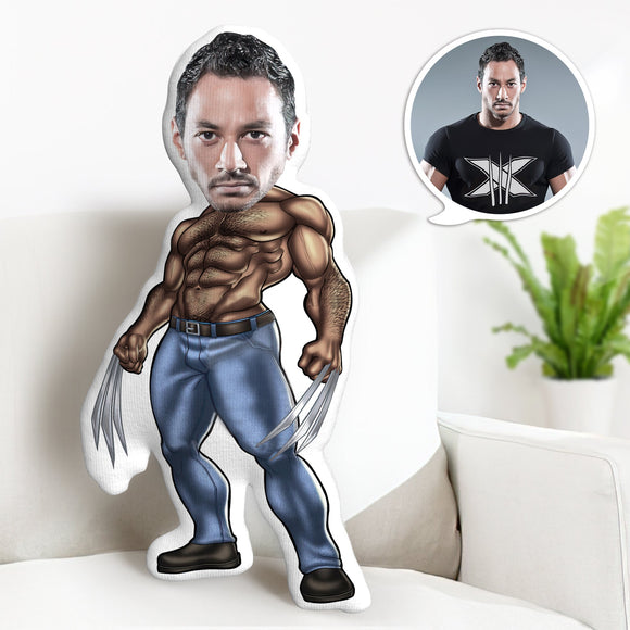 Custom Face Pillow Personalized Wolverine Pillow Gifts Custom MinIMe Pillow Gifts for Him