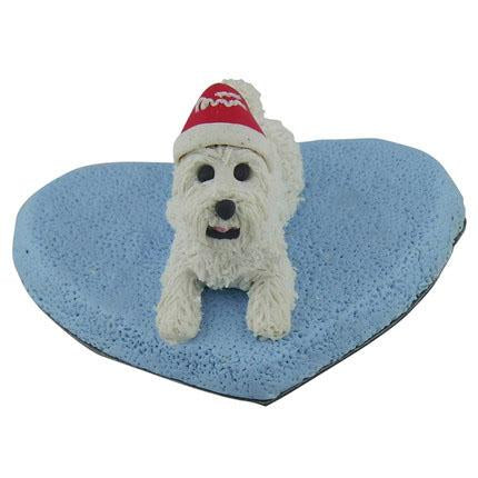 Customized Bobblehead Bichon Frieze With Embossed Text