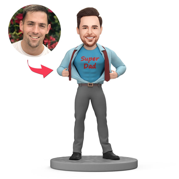 Father's Day Gift Custom Bobblehead - Customize Personalized Bobblehead Gifts for Super Dad - bestcustombobbleheads