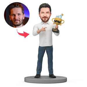Father's Day Gift #1 Dad Bobblehead - Personalized Bobblehead Gifts With Text - bestcustombobbleheads
