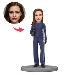 Custom Casual Female Bobblehead Lady in Casual Clothes Gift For Her - bestcustombobbleheads
