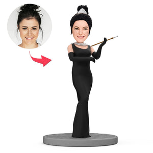 Custom Bobblehead The Noble Classic Image of Audrey Hepburn - bestcustombobbleheads