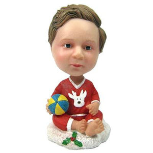 Custom Bobblehead Baby Christmas Gift Customized With Embossed Text
