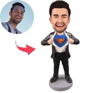 Custom Bobblehead Superman Strip - C Customized With Embossed Text