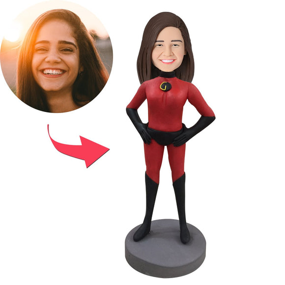 Custom Popular Bobblehead Incredibles Woman With Embossed Text