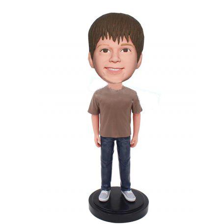 Custom Made Teenager Bobblehead With Embossed Text