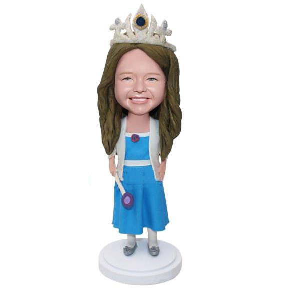 Custom Made Bobblehead Little Princess With Embossed Text