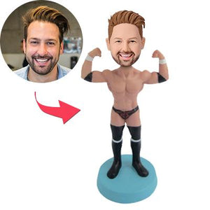 Custom Customized Bobblehead Male Stripper With Embossed Text