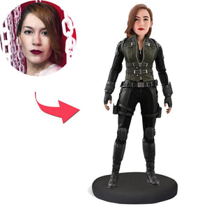 Customized Popular Black Widow Bobblehead With Embossed Text