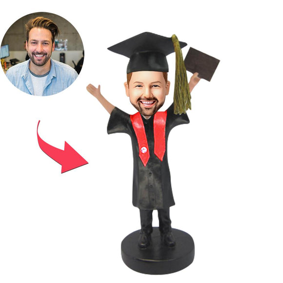 Custom Customized Graduation Bobblehead D With Text Embossed