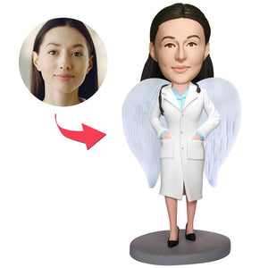 Customized Bobblehead Doctor Angel Customized With Text Embossed