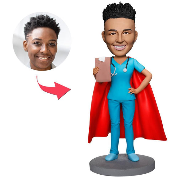 Customized Bobblehead Super Female Doctor Customized With Embossed Text