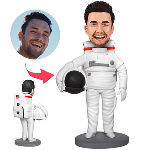 Custom Customized Astronaut Bobblehead With Text Embossed