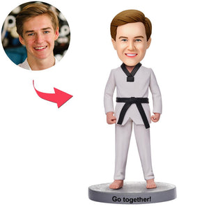 Custom Martial Arts Mens Bobbleheads With Engraved Text