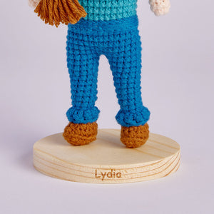 15cm Crochet Doll Custom Name Base Stand - bestcustombobbleheads