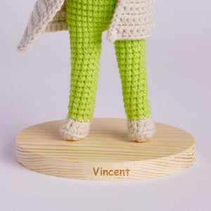 20cm Crochet Doll Custom Name Base Stand - bestcustombobbleheads
