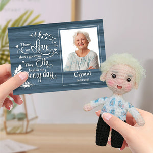 Personalized Crochet Doll Gifts Handmade Mini Look alike Dolls with Custom Memorial Card for Kids and Adults - bestcustombobbleheads