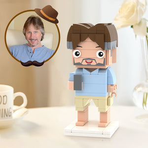 Father's Day Gifts Full Custom 1 Person Brick Figure Custom Brick Figures Small Particle Block Toy