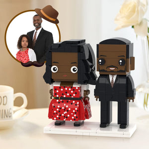 Gifts for Dad Full Custom 2 People Brick Figures Custom Brick Figures Small Particle Block Toy - bestcustombobbleheads