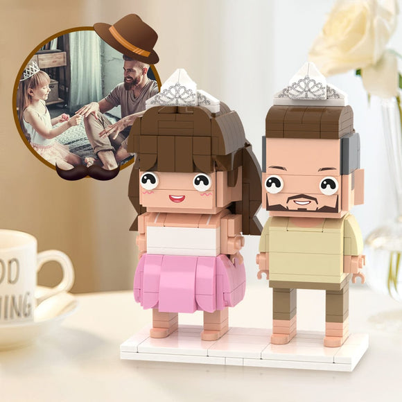 Gifts for Father Full Custom 2 People Brick Figures Custom Brick Figures Small Particle Block Toy - bestcustombobbleheads