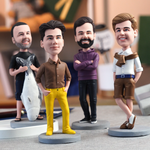 1 Person Fully Customizable  Bobblehead Gift For Men/Women Bobblehead With Text - bestcustombobbleheads